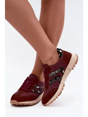 Damen-Sneaker D&A GR62-6015 BURGUND