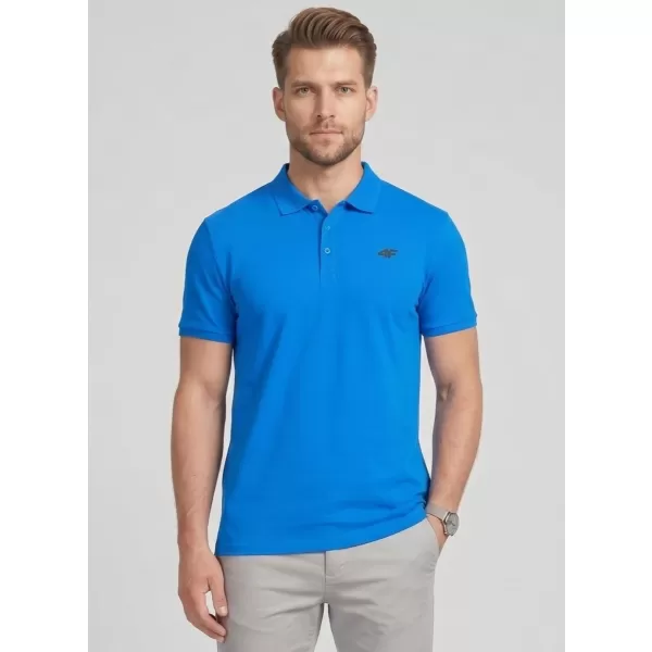  Herren-T-Shirt mit Kragen 4F WMM00TPTSM0770 BLAU 