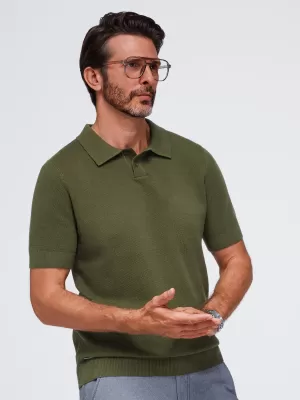 Herren-Poloshirt OMBRE OM-POSS-0178 OLIVE