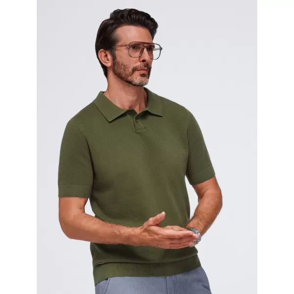  Herren-Poloshirt OMBRE OM-POSS-0178 OLIVE 