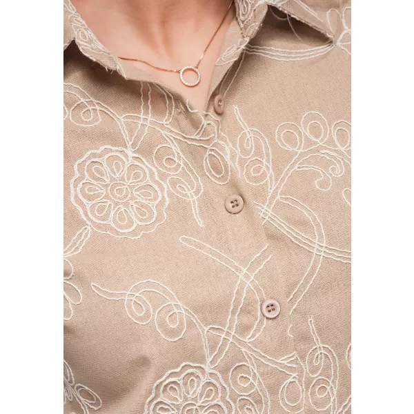  Damenbluse OMBRE OW-SH-E0060 BEIGE 