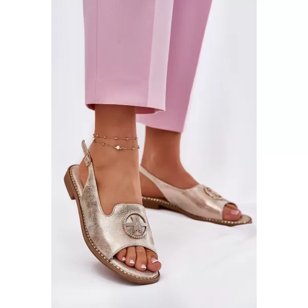  Damensandalen S.BARSKI KV51-002 HELLES GOLD 