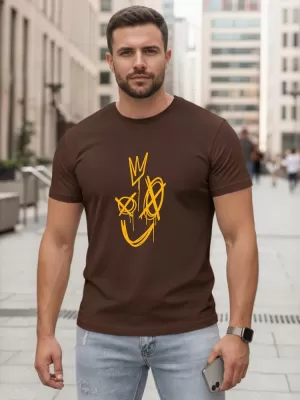 Herren-T-Shirt DSTREET NX0138R-CH BRAUN