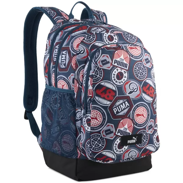  Rucksack PUMA ACADEMY AOP BACKPACK 09115027 MITTERNACHTSBENZIN/FÜR ALLE ZEITEN ROT/LAUFABZEICHEN AOP 