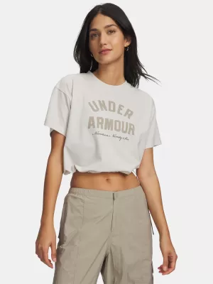 Damen-T-Shirt UNDER ARMOUR BUNGEE HEM TEE 6010950-110 WEIß