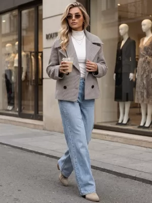 Damenmantel DSTREET NY0813 BEIGE