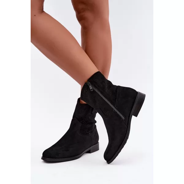  Damen-Stiefeletten S.BARSKI HY62-8125 SCHWARZ 