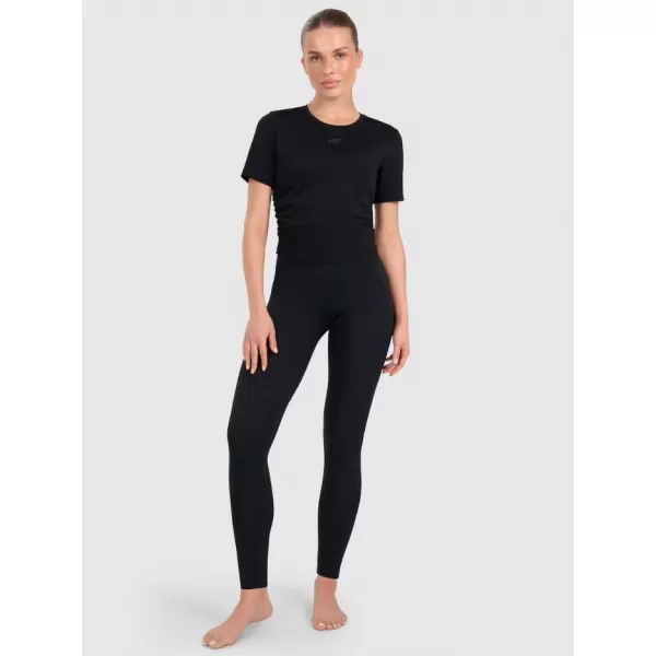  Funktions-T-Shirt für Damen 4F WAW25TFLOF433 TIEFSCHWARZ 
