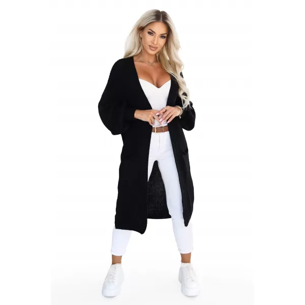  Strickjacke für Damen NUMOCO 627-4 SCHWARZ 