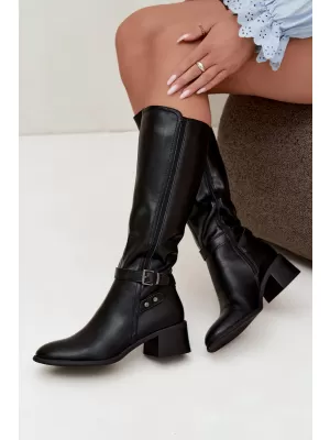 Damenstiefel SERGIO LEONE KZ-07 SCHWARZ