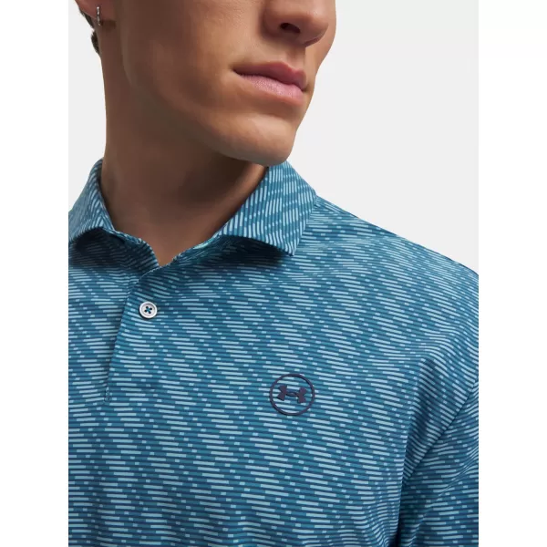  Herren-Polo UNDER ARMOUR UA DRIVE CHILL PRINTED POLO 6009724-466 BLAU 