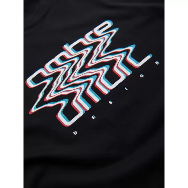  Herren-T-Shirt OMBRE OM-TSPT-0286 SCHWARZ 