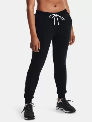 Damenhosen UNDER ARMOUR UA RUSH FLEECE PANT 1365775-001 SCHWARZ