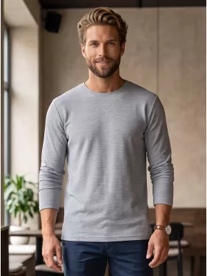 Meliertes T-Shirt für Herren ALPINE PRO NOMAR HOCHHAUS