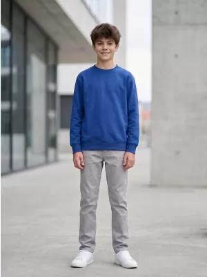 Kinder-Sweatshirt MALFINI CREW 427 KÖNIGSBLAU
