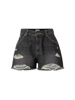 Damen-Shorts URBAN CLASSICS TB8193 SCHWARZ GEWASCHEN