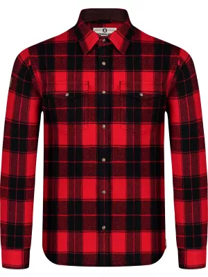 Herren-Flanellhemd NORDBLANC FEN NBSSM8369 ROT