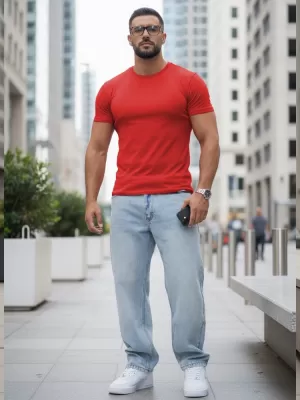 Herren-T-Shirt DSTREET RX5689 ROT