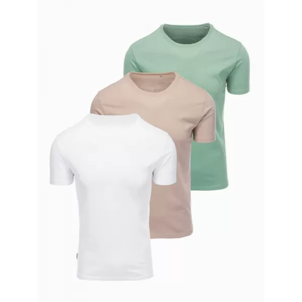  Herren-T-Shirt OMBRE OM-TSBS-0268 GRAUGRÜN/WEIß/BEIGE 