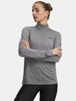 Damen-T-Shirt UNDER ARMOUR TECH 1/2 ZIP- TWIST 1384225-709 GRÜN