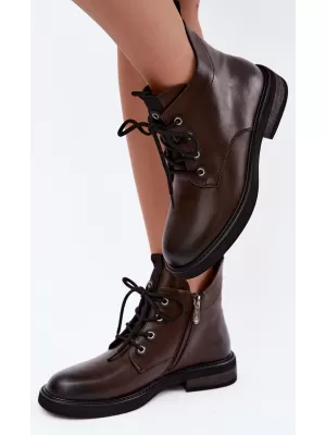 Damen-Stiefeletten D&A CR62-3337 BRAUN