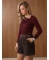 Damenbluse DSTREET RY2945 BURGUND