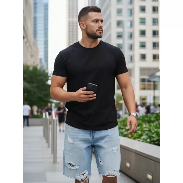  Herren-T-Shirt DSTREET RX5671 SCHWARZ 