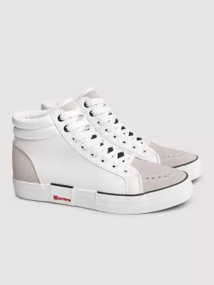 Knöchelsneaker für Herren OMBRE OM-FOTH-0240 WEIß UND BEIGE