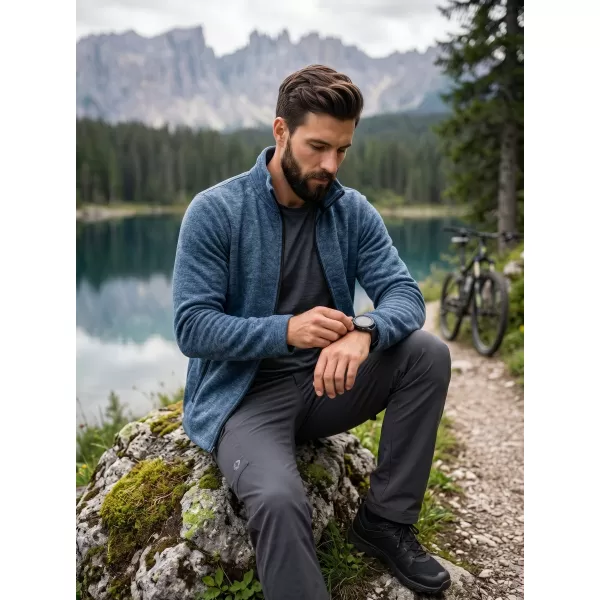  Herren-Sweatshirt aus Microfleece MALFINI FACTOR 852 DUNKLE DENIM-HIGHLIGHTS 