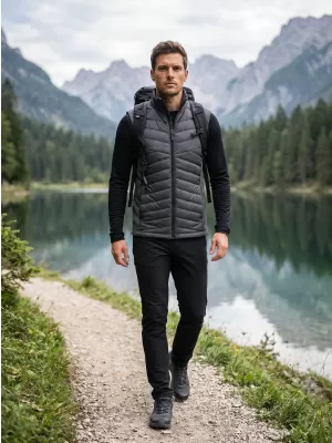 Hybridweste für Herren MALFINI PREMIUM CROSS 557 HELLES ANTHRAZIT