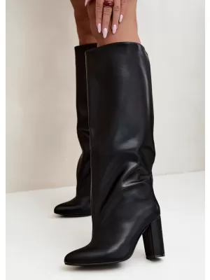 Damenstiefel BOTO C-377/LA3165 GLÄNZENDES SCHWARZ