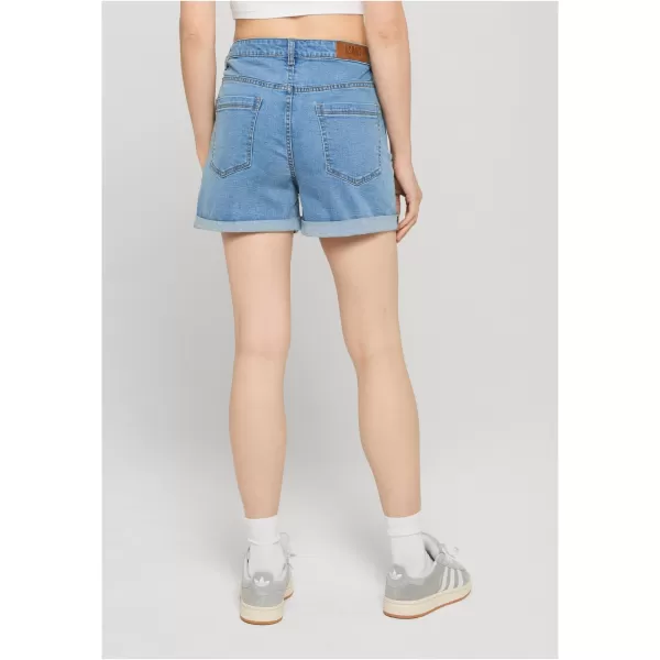  Damen-Shorts URBAN CLASSICS TB8371 HELLBLAU GEWASCHEN 