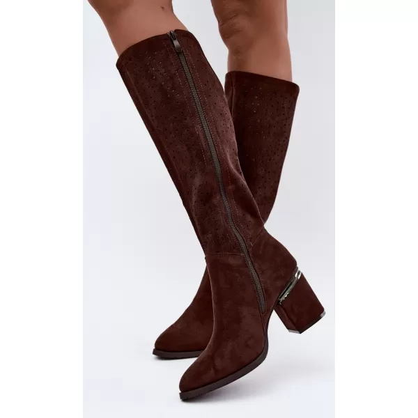  Damenstiefel S.BARSKI HY62-8122 SCHOKOLADE 