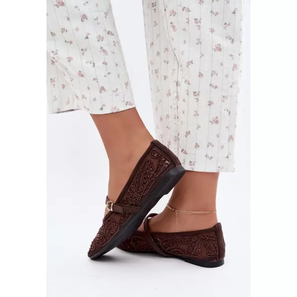  Ballerinas für Damen BOTO CH951 BRAUN 