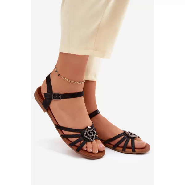  Damensandalen S.BARSKI KV61-6056 SCHWARZ 