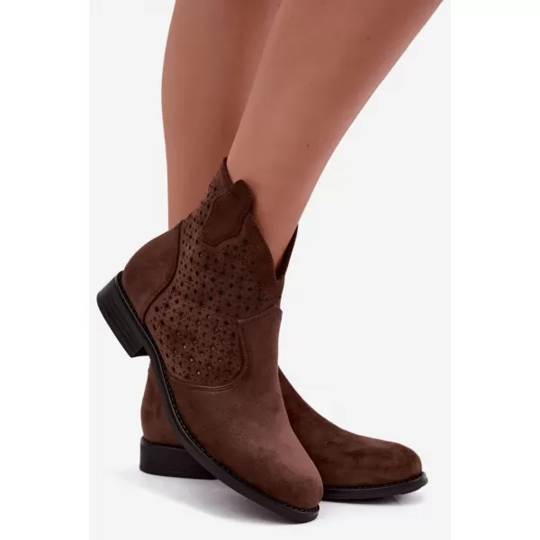  Damen-Stiefeletten S.BARSKI HY62-8151 BRAUN 