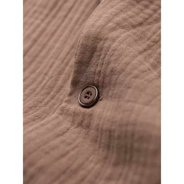  Herrenhemd OMBRE OM-SHSS-0223 HELLBRAUN 