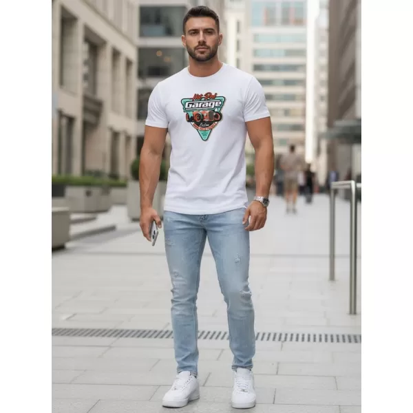  Herren-T-Shirt DSTREET NX5093R-WH WEIß 