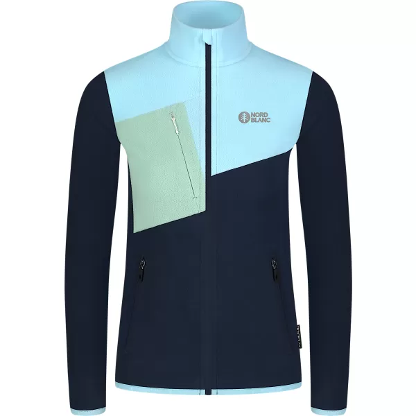  Leichtes Fleece-Sweatshirt für Damen NORDBLANC BEECH NBSFL8375 BLAU 