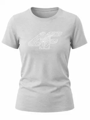 Damen-T-Shirt 4F WMM00TTSHF3309 KALTE HELLGRAUE MELANGE