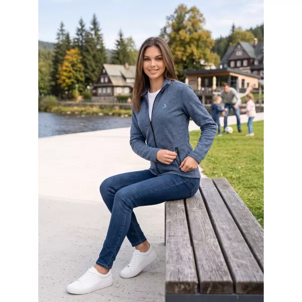  Fleece-Sweatshirt für Damen ALTISPORT ALW002852 DUNKLE DENIM-HIGHLIGHTS 