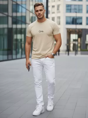 Herren-T-Shirt DSTREET NX5125R-BT BEIGE