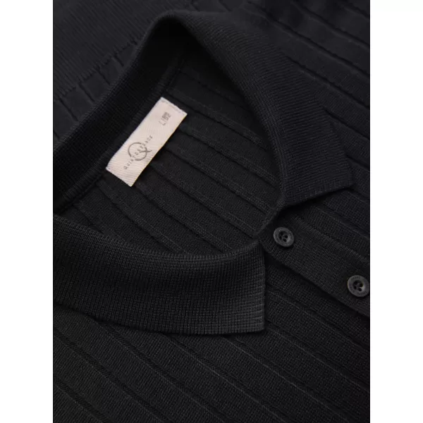  Herren-Poloshirt OMBRE OM-POSS-0180 SCHWARZ 