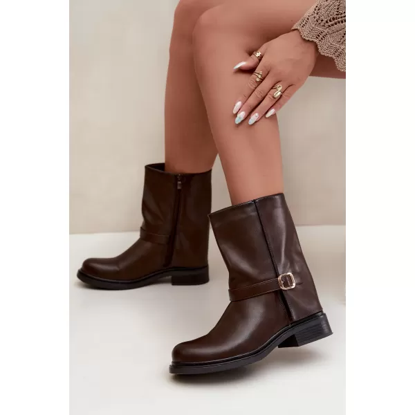  Damen-Stiefeletten BOTO 5859 BRAUN 