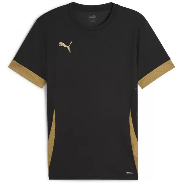  Herren-Sportshirt PUMA TEAMGOAL MATCHDAY JERSEY 70574728 PUMA SCHWARZ/PUMA GOLD/MATTGOLD 