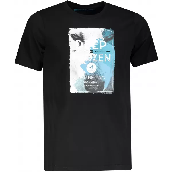  Herren-T-Shirt mit kurzen Ärmeln ALPINE PRO ARESJON SCHWARZ 