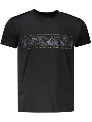 Herren-T-Shirt SENSOR PERFORMANCE TEE GPS SCHWARZ