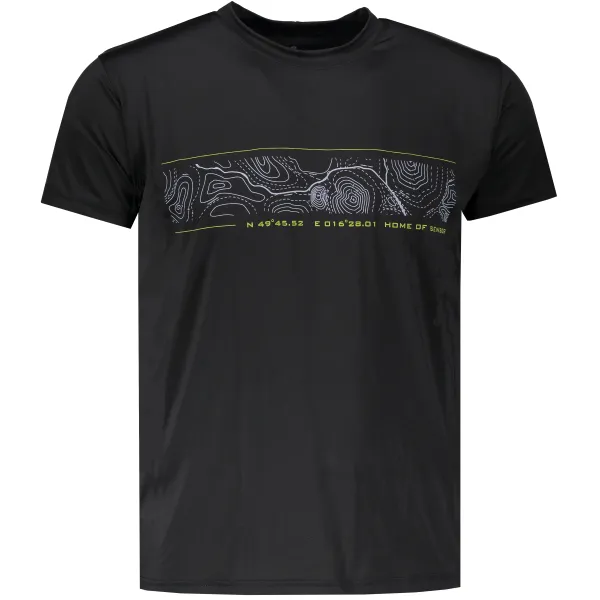  Herren-T-Shirt SENSOR PERFORMANCE TEE GPS SCHWARZ 