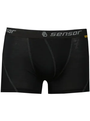 Herren-Boxershorts SENSOR MERINO ACTIVE SCHWARZ