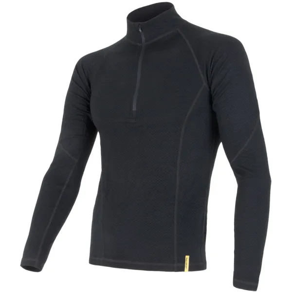  Herren-Funktionswäsche SENSOR Double Face Merino Wool rolák zip SCHWARZ 